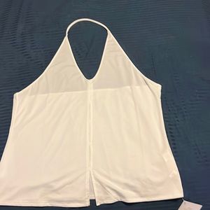 Fabletics white halter top. New with tags.